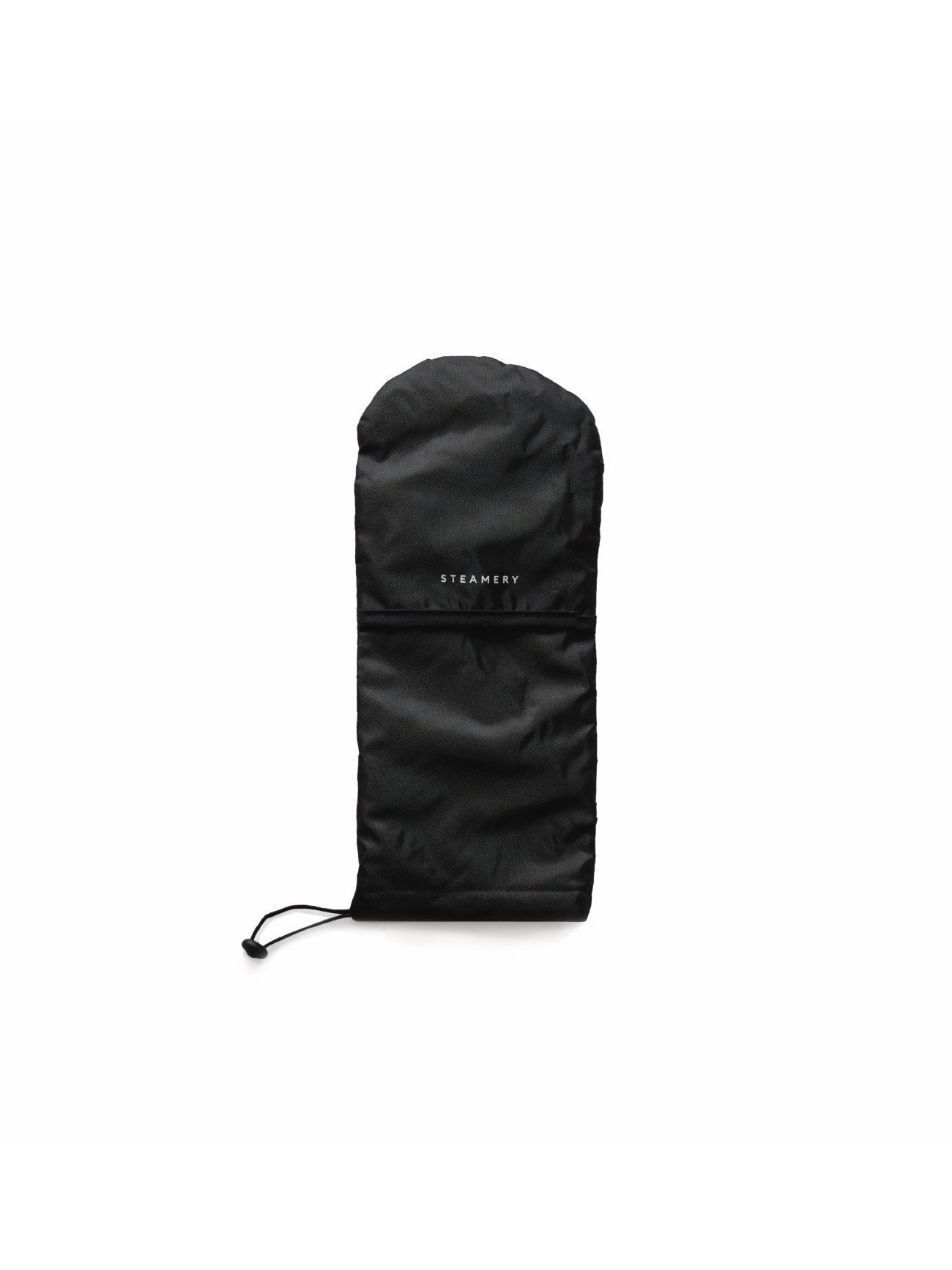 Black insulated glove bag with brand logo on a white background