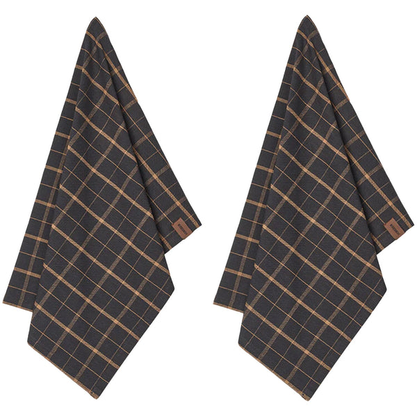 Humdakin Recycled Tea Towel - Brown Plain (2 pack)