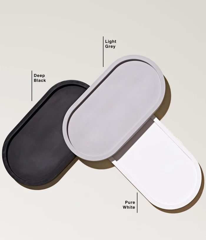 Your minimalist base and decorative tray.