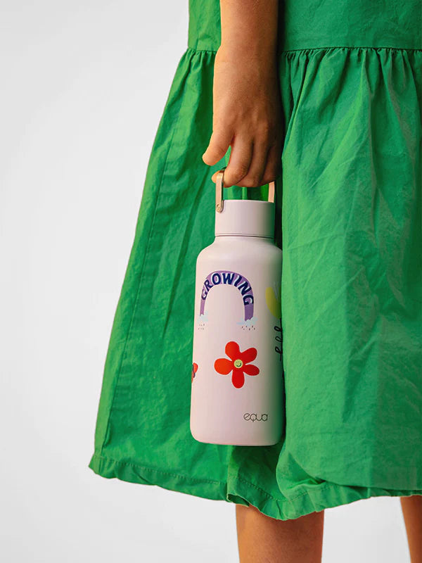 Equa flwr pwr bottle durable and convenient handle for children.