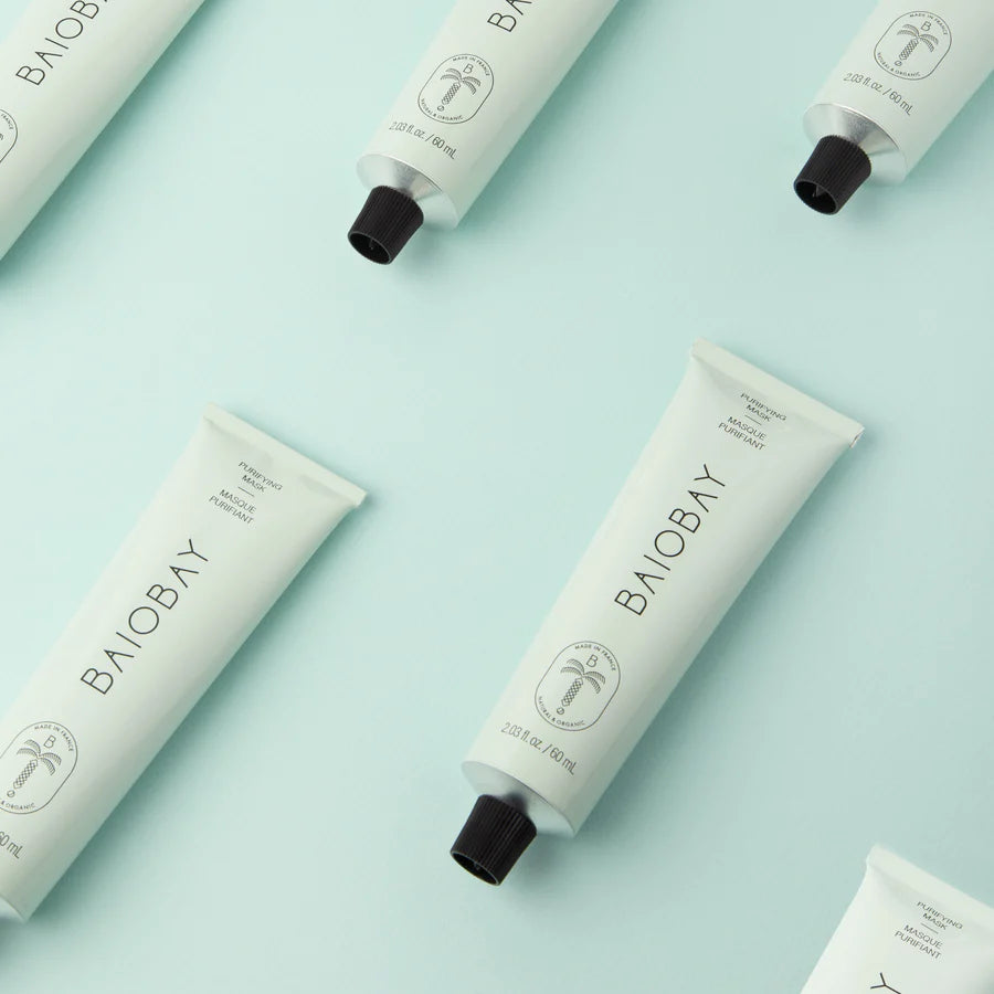 Baiobay purifying mask that is gentle with the face skin.