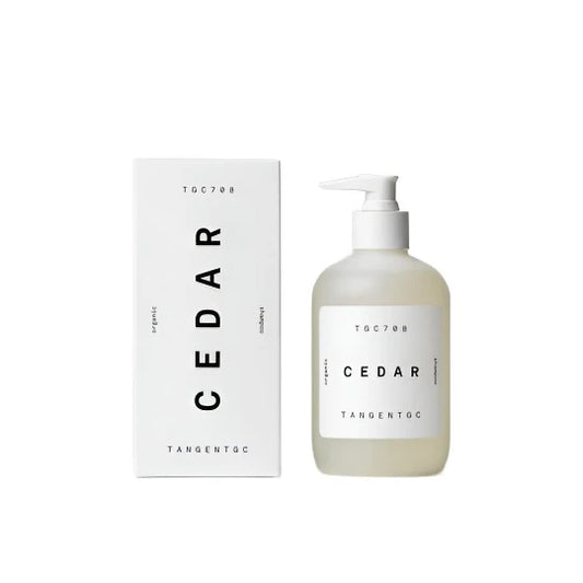 Tangent cedar shampoo.