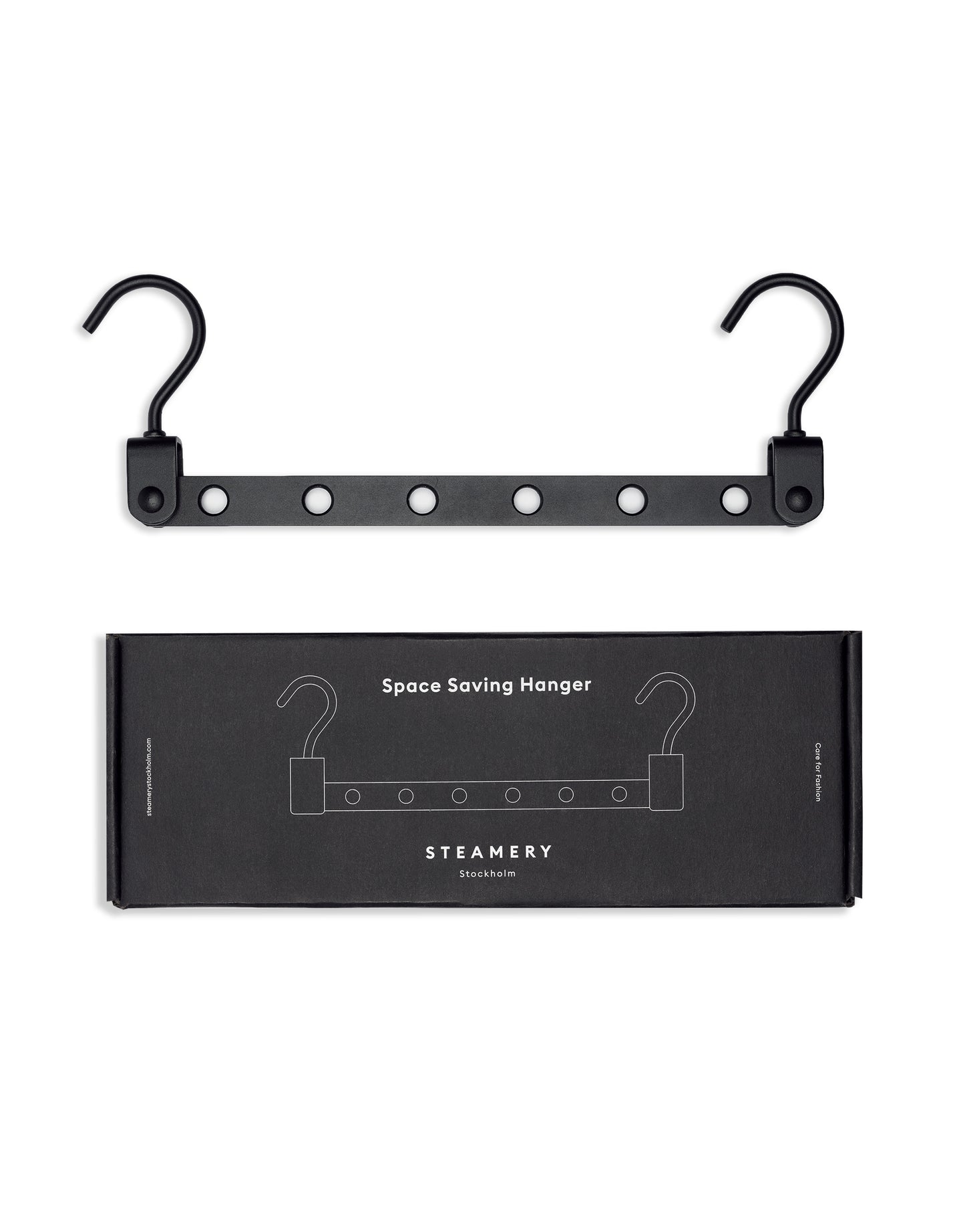 The Space Saving Hanger fits the equivalence of six regular hangers.