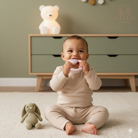 Bear Μαλακός Δακτύλιος Δοντιών Σιλικόνης - Ερυθρό