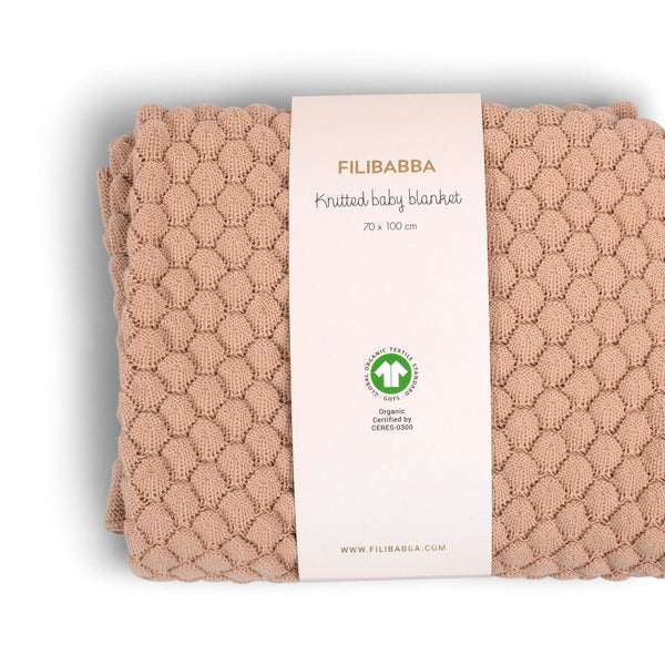 Knittet Baby Blanket - Ivory Cream