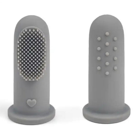 Βρεφική Οδοντόβουρτσα Σιλικόνης Δακτύλου - Γκρί (2τεμ)