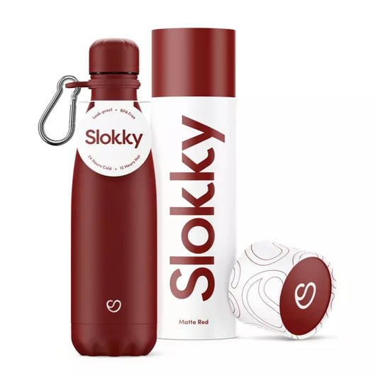 Slokky matte red bottle 500ml.