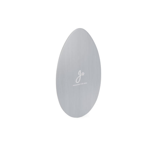 Gray surf board on a white backround