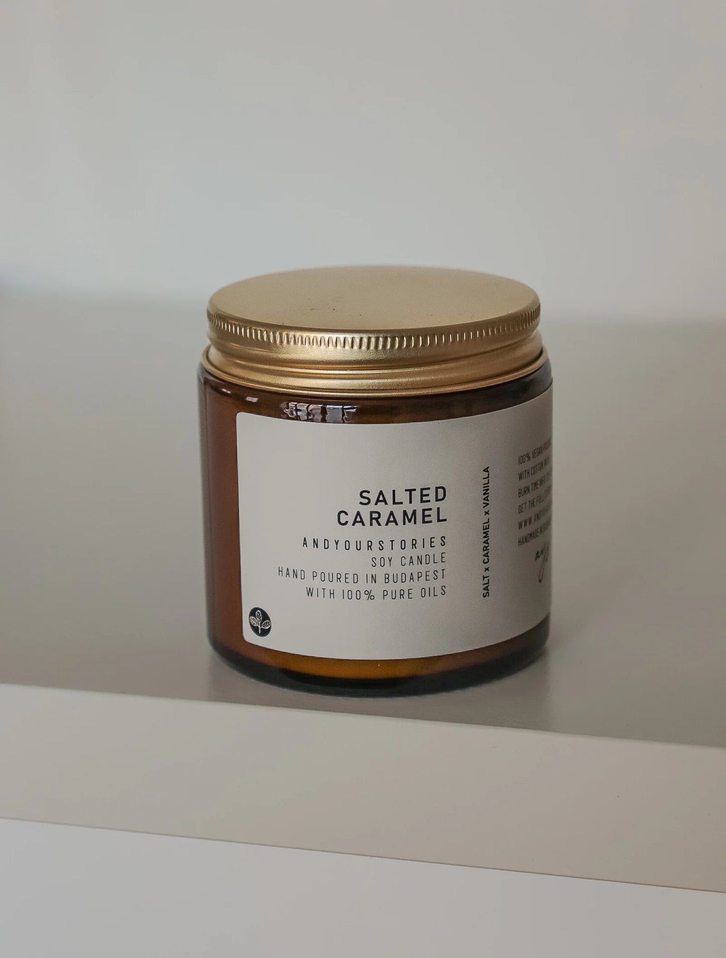 Andyourstories Salted Caramel Soy Candle 100gr