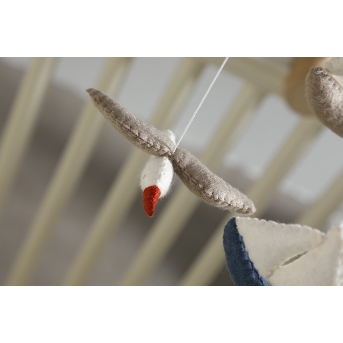 Close-up of a decorative spinning top with a blurred background