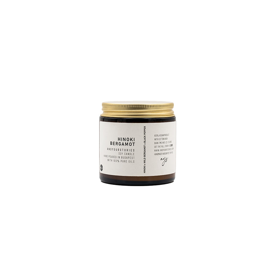 Andyourstories Hinoki Bergamot Soy Candle 100gr