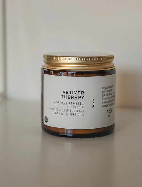 Andyourstories Vetiver Therapy Κερί Σόγιας 100γρ