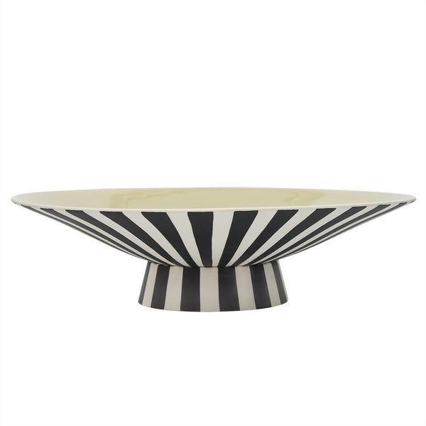Toppu Centerpiece Black - White Ø39cm - Low