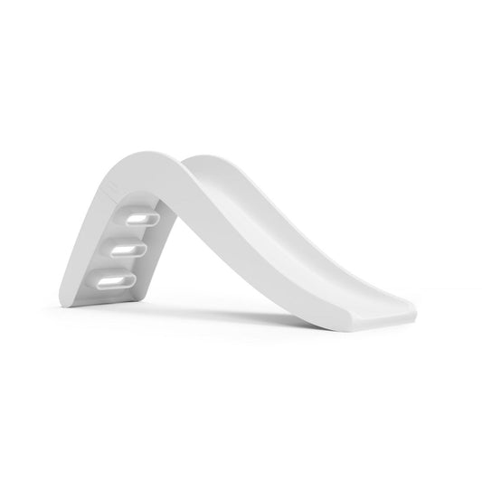 White outdoor slide for kids on a white background
