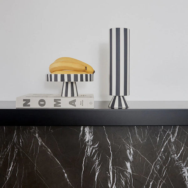 Toppu Tray Black - White Ø20cm - Small