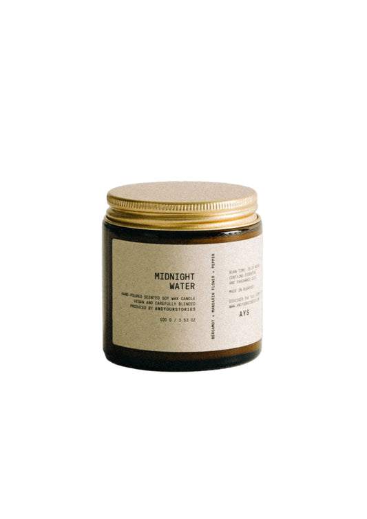 Andyourstories Midnight Water Soy Candle 100gr