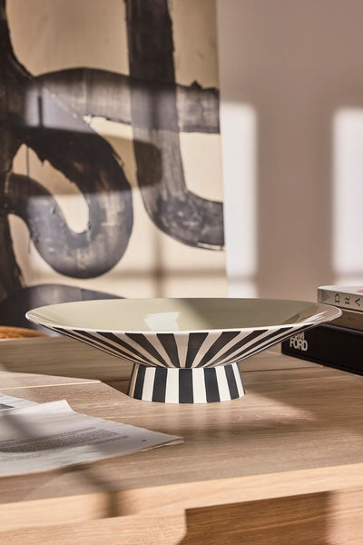Toppu Centerpiece Black - White Ø39cm - Low