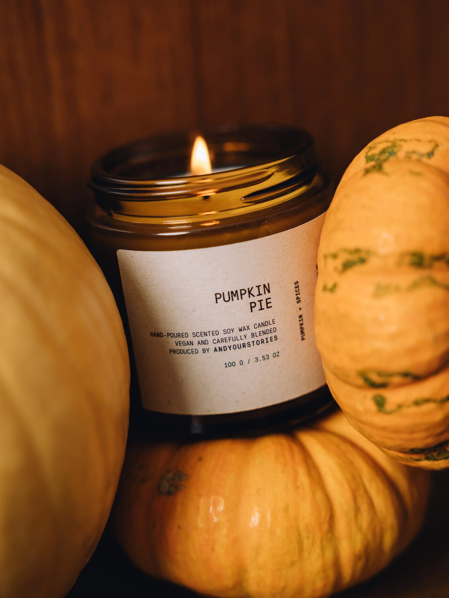 Andyourstories Pumpkin Pie Soy Candle 100gr