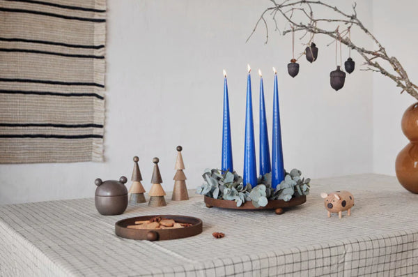 Inka Wood Round Tray Dark Ø30cm - Large