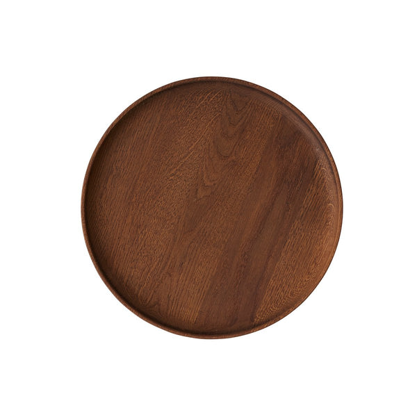Inka Wood Round Tray Dark Ø30cm - Large