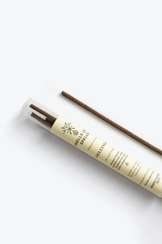 Incense stick with packaging on a white background