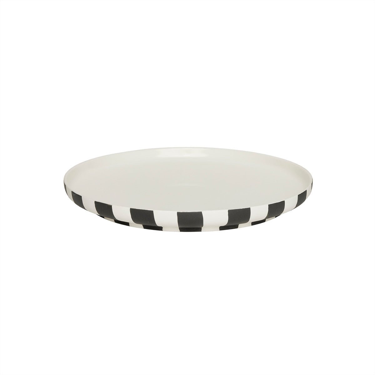 Toppu Πιάτο Δείπνου Μαύρο - Λευκό Ø26.5cm