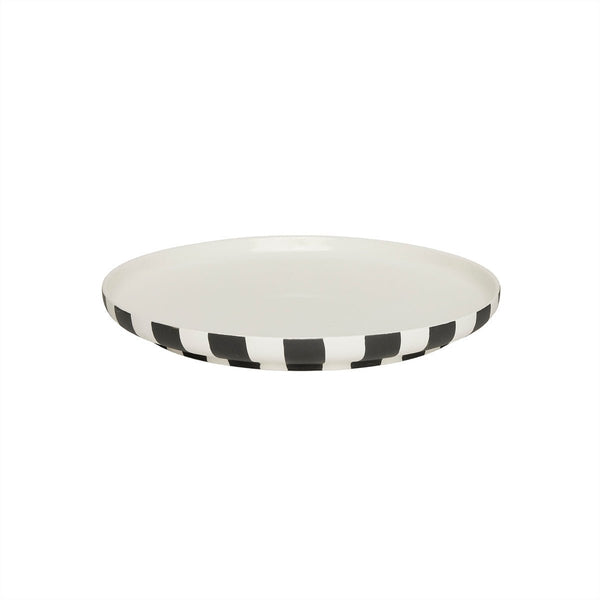 Toppu Dinner Plate Black - White Ø26.5cm