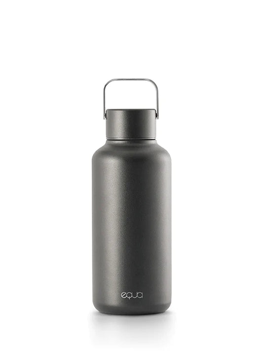 Equa Timeless Dark Stainless Steel Bottle 600ml