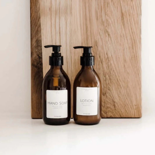  Your vegan hand soap in a beautiful, reusable glass bottle.