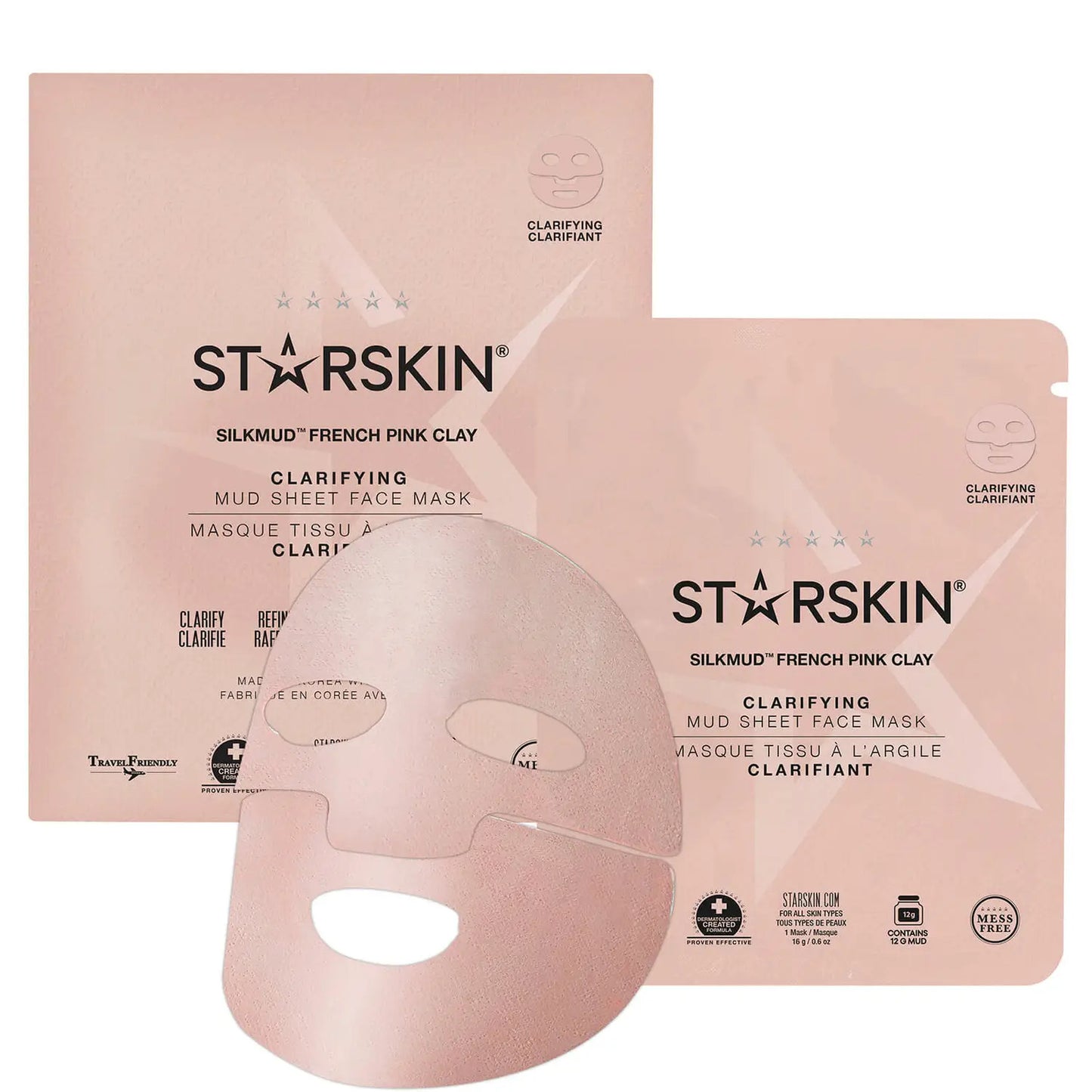 Starskin silkmud French pink clay face mask.