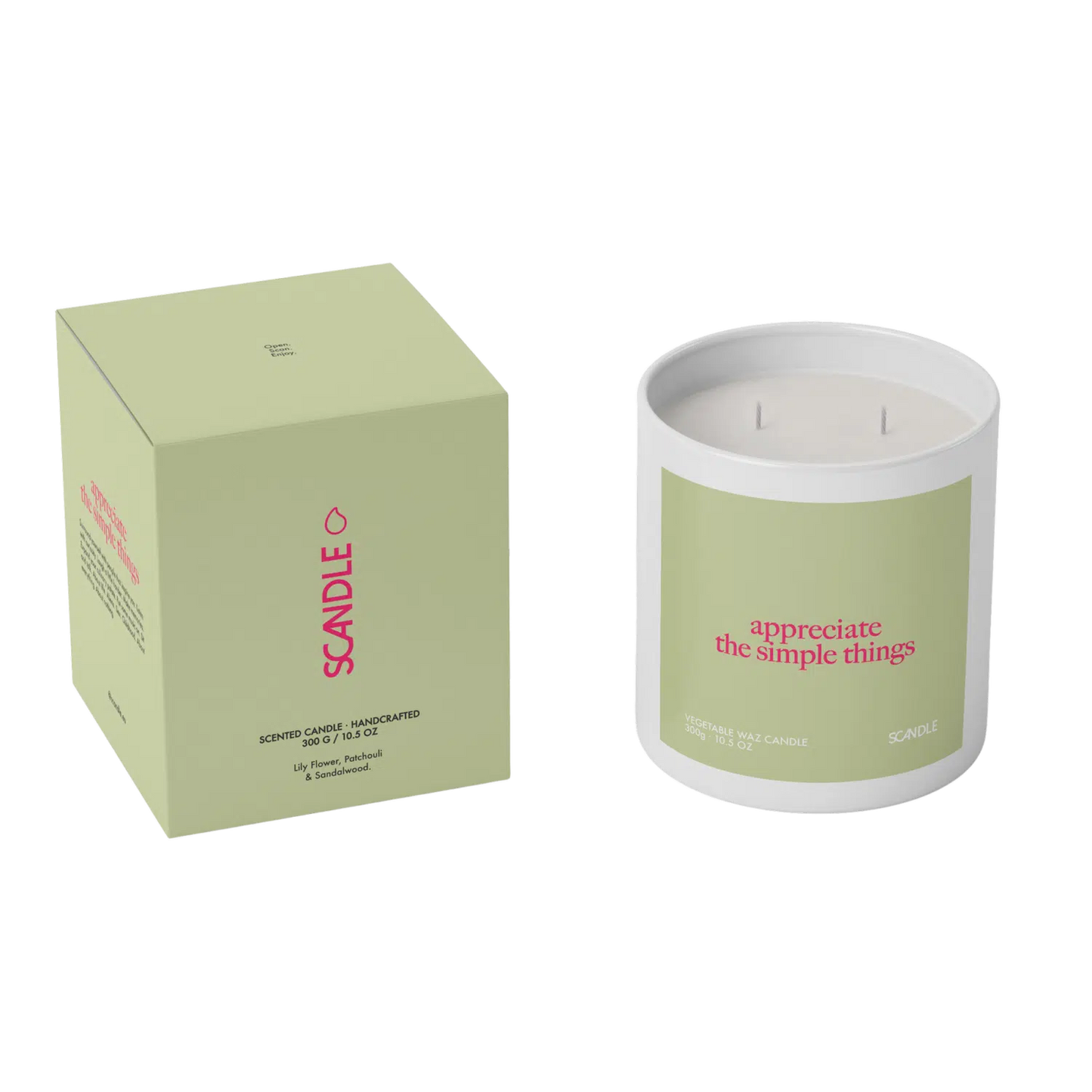 Scandle 'Simple Things' Scented Candle 300gr