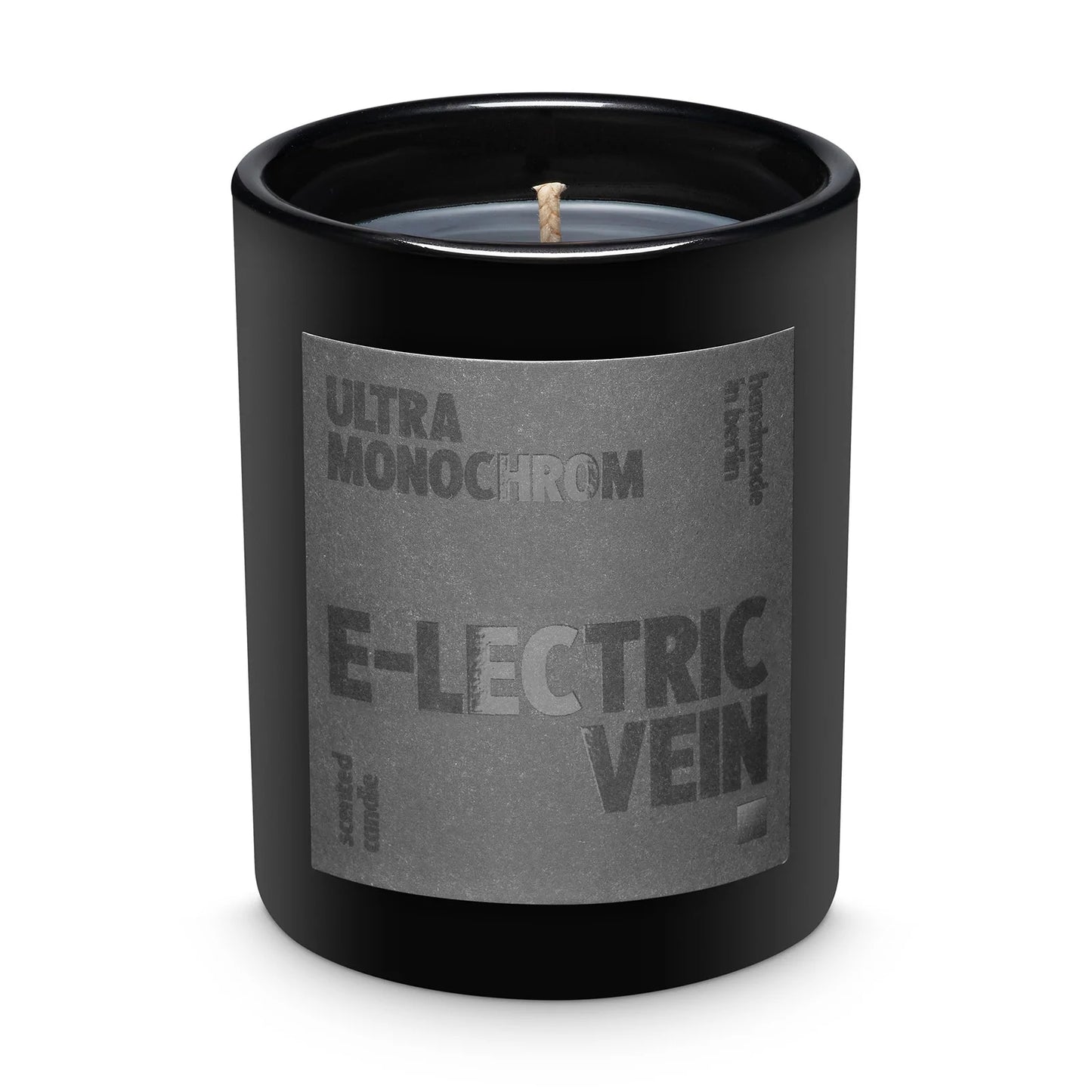 Ultramonochrom e-lectric vein scented soy candle.