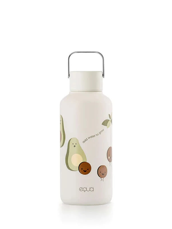 Equa timeless avocado stainless steel bottle.