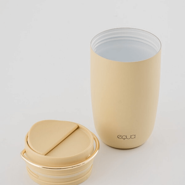 Equa cup butter coloured and perfectly designed.