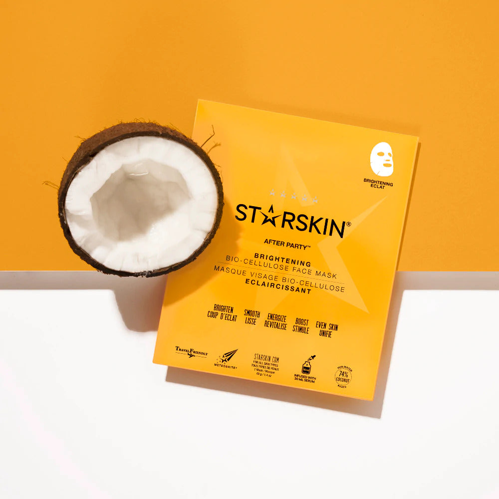 The translucent, cooling sheet mask contours closely to the face to deliver a powerful complex of Vitamin C and a proprietary herbal medley, which works to reduce visible dark spots and even skin tone.