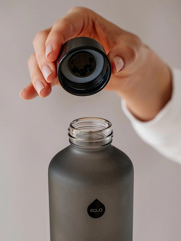 Equa glass hydration bottle.